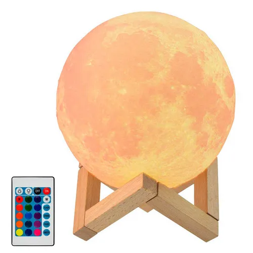 Ночник-светильник с пультом 3D Moon Light 12 см