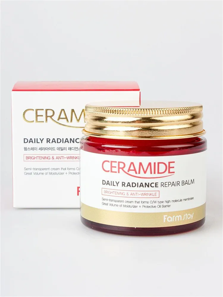 Укрепляющий крем-бальзам для лица с керамидами Farmstay Ceramide Daily Radiance Repair Balm